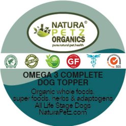 Natura Petz Organics Omega 3 & 6 Turkey Flavored Powder Skin & Coat Supplement for Dogs, 4-oz tin slide 2 of 4