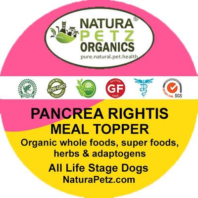 Show full view: Natura Petz Organics PANCREA RIGHTIS MAX MEAL TOPPER* Pancreas Inflammation & Flow Support* Dog Supplement, 4-oz jar slide 5 of 7