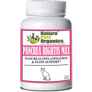 Natura Petz Organics PANCREA RIGHTIS MAX* Pancreas Inflammation & Flow Support* Cat Supplement, 90 count