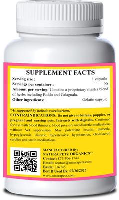 Show full view: Natura Petz Organics PANCREA RIGHTIS MAX* Pancreas Inflammation & Flow Support* Cat Supplement, 90 count slide 4 of 5