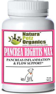 Show full view: Natura Petz Organics PANCREA RIGHTIS MAX* Pancreas Inflammation & Flow Support* Dog Supplement, 90 count slide 1 of 5