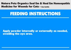 Natura Petz Organics Seal Em & Heal Em Homeopathic Medicine for Wounds for Cats, 2-oz bottle slide 2 of 2