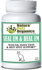 Natura Petz Organics Seal Em & Heal Em Homeopathic Medicine for Wounds for Cats, 90 count