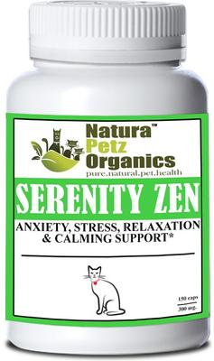 Show full view: Natura Petz Organics SERENITY ZEN - Anxiety, Stress, Relaxation & Multi-Systems Calming Support* Cat Supplement, 150 count slide 1 of 5