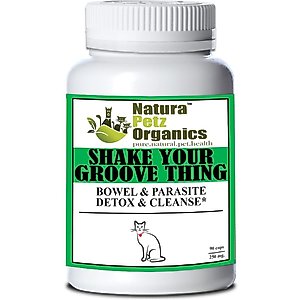 Natura Petz Organics SHAKE YOUR GROOVE THING* - Bowel & Parasite Detox & Cleanse Support* Cat Supplement, 90 count