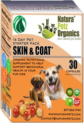 Natura Petz Organics Skin & Coat Starter Dog Supplement, 30 count