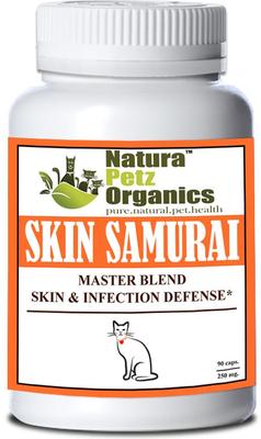 Show full view: Natura Petz Organics SKIN SAMURAI MAX* - Master Blend Skin, Coat & Infection Defense Support* Cat Supplement slide 1 of 5