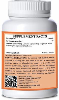 Show full view: Natura Petz Organics SKIN SAMURAI MAX* - Master Blend Skin, Coat & Infection Defense Support* Dog Supplement slide 4 of 5