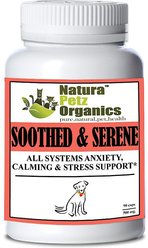 Natura Petz Organics SOOTHED & SERENE* - All Systems Anxiety, Calming & Stress Support* Dog Supplement, 90 count