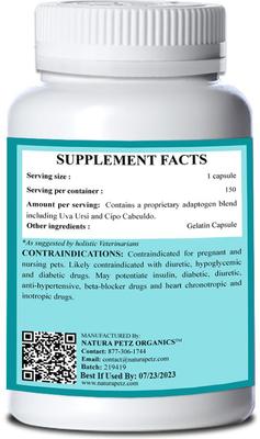 Show full view: Natura Petz Organics STIX & STONES * Kidney, Urinary Tract Infection & Stone Support* Dog Supplement, 150 count slide 4 of 5