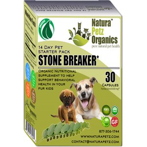 Natura Petz Organics Stone Breaker Starter Pack Homeopathic Medicine for Bladder Stones & Kidney Stones for Dogs, 30 count