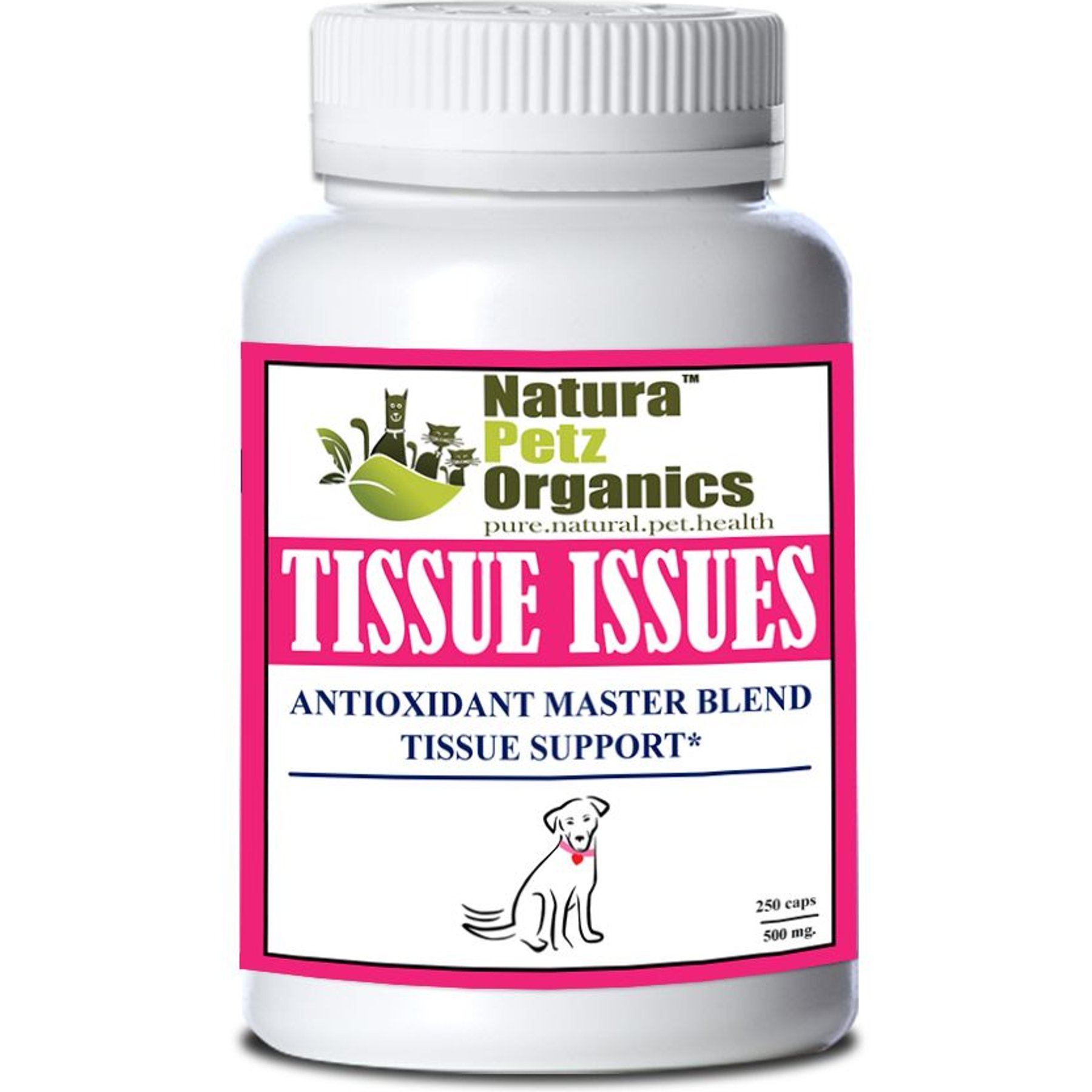 Natura Petz Organics TISSUE ISSUES* Antioxidant Master Blend Tissue Support* Dog Supplement, 250 count
