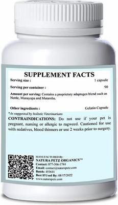 Show full view: Natura Petz Organics Tummy Gladiator Cat Supplement, 90 count slide 4 of 5