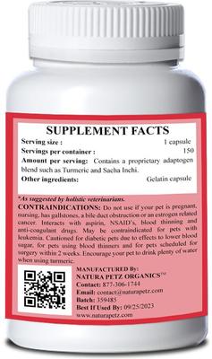 Show full view: Natura Petz Organics TURMERIC THE MAGNIFICENT Antioxidant, Immune & Whole Body Wellness Support * Cat Supplement, 150 coun slide 4 of 5