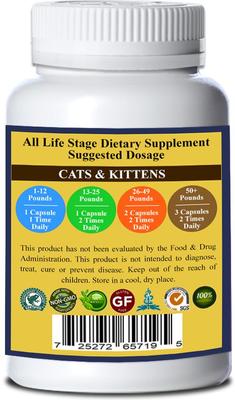 Show full view: Natura Petz Organics TURMINATOR MAX*- Master Blend Irregular Growth Support* Cat Supplement, 150 count slide 3 of 5