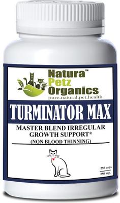 Show full view: Natura Petz Organics TURMINATOR MAX*- Master Blend Irregular Growth Support* Cat Supplement, 250 count slide 1 of 5