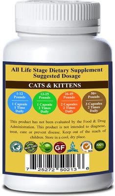 Show full view: Natura Petz Organics TURMINATOR MAX*- Master Blend Irregular Growth Support* Cat Supplement, 250 count slide 3 of 5