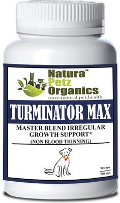 Show full view: Natura Petz Organics TURMINATOR MAX*- Master Blend Irregular Growth Support* Dog Supplement, 90 count slide 1 of 6