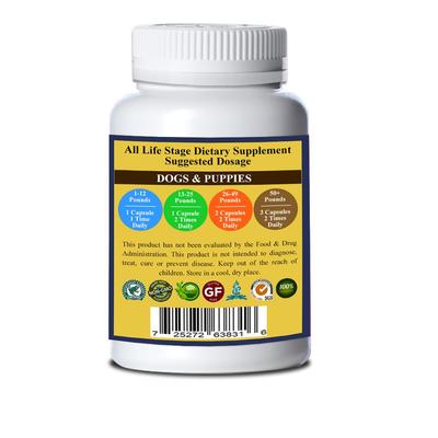 Show full view: Natura Petz Organics TURMINATOR MAX*- Master Blend Irregular Growth Support* Dog Supplement, 90 count slide 3 of 6