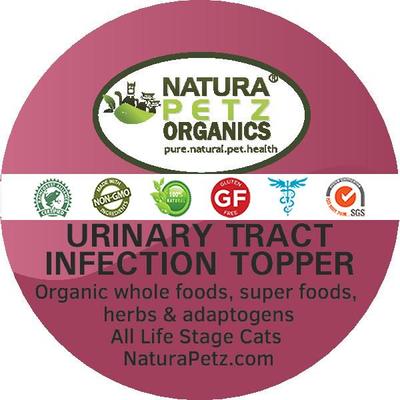 Show full view: Natura Petz Organics Urinary Tract Infection Cat Food Topper, 4-oz tin, 4-oz tin, bundle of 2 slide 3 of 5