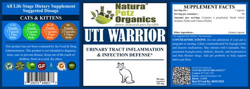 Show full view: Natura Petz Organics UTI Warrior Cat Supplement, 90 count slide 4 of 4