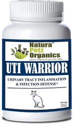 Natura Petz Organics UTI WARRIOR MAX* Chronic Urinary Tract Infection & Inflammation Support* Cat Supplement, 150 count