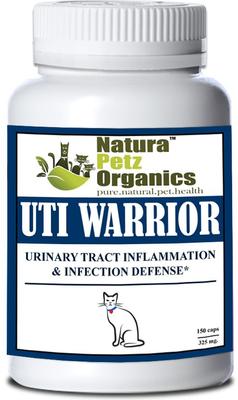 Show full view: Natura Petz Organics UTI WARRIOR MAX* Chronic Urinary Tract Infection & Inflammation Support* Cat Supplement, 150 count slide 1 of 5