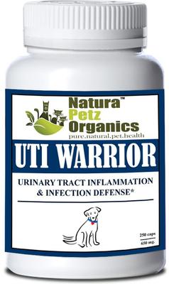Show full view: Natura Petz Organics UTI WARRIOR MAX* Chronic Urinary Tract Infection & Inflammation Support* Dog Supplement, 250 count slide 1 of 5