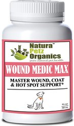 Natura Petz Organics WOUND MEDIC MAX* Master Wound Skin & Coat Support* Dog Supplement, 90 count