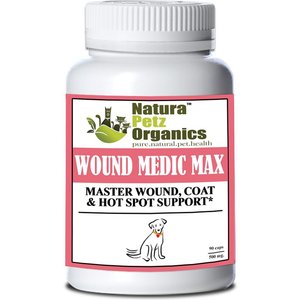 Natura Petz Organics WOUND MEDIC MAX* Master Wound Skin & Coat Support* Dog Supplement, 90 count