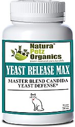 Natura Petz Organics YEAST RELEASE MAX * Master Blend Candida Yeast Defense Support* Cat Supplement, 90 count