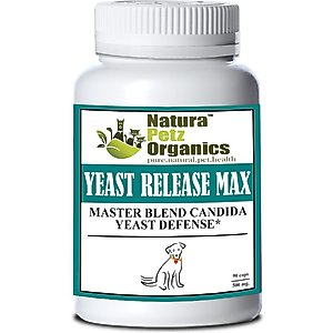 Natura Petz Organics YEAST RELEASE MAX * Master Blend Candida Yeast Defense Support* Dog Supplement, 90 count