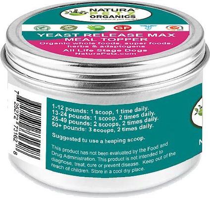 Show full view: Natura Petz Organics YEAST RELEASE MAX MEAL TOPPER* Master Blend Candida Yeast Defense Support* Dog Supplement, 4-oz jar slide 3 of 5