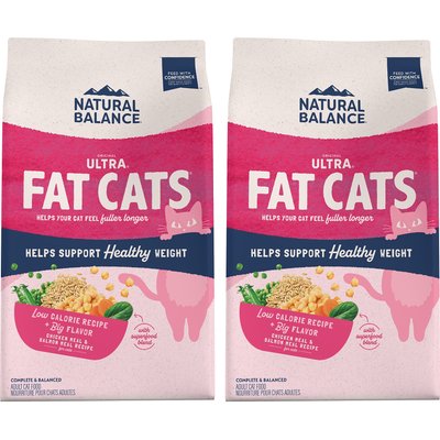 Natural Balance Natural Balance Original Ultra Fat Cats Low Calorie Weight Management Chicken Meal, Salmon Meal, Garbanzo Beans, Peas & Oatmeal Dry Cat Food, 30-lb bundle
