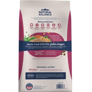 Natural Balance Original Ultra Fat Dogs Chicken & Salmon Formula Low Calorie Weight Management Dry Dog Food, 24-lb bag