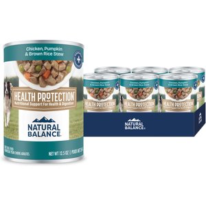 Natural Balance Health Protection Chicken, Pumpkin & Brown Rice Stew Wet Dog Food, 12.5-oz can, case of 6