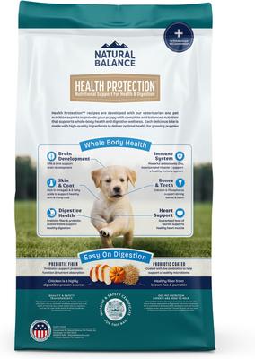 Show full view: Natural Balance Health Protection Puppy Real Chicken, Brown Rice & Pumpkin Dry Dog Food, 12-lb bag slide 3 of 12