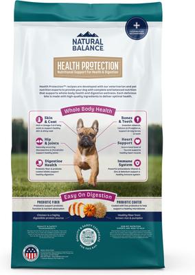 Show full view: Natural Balance Health Protection Small Breed Adult Real Chicken, Brown Rice & Pumpkin Dry Dog Food, 12-lb bag slide 3 of 12