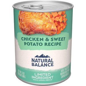 Natural Balance L.I.D. Limited Ingredient Diets Chicken & Sweet Potato Formula Grain-Free Canned Dog Food, 13-oz, case of 12