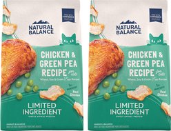 Natural Balance Limited Ingredient Green Pea & Chicken Recipe Grain-Free Dry Cat Food, 30-lb bundle