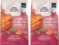 Natural Balance L.I.D. Limited Ingredient Diets Green Pea & Salmon Formula Grain-Free Dry Cat Food, 20-lb bundle 