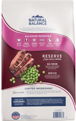 Show full view: Natural Balance L.I.D. Limited Ingredient Diets Green Pea & Venison Grain-Free Dry Cat Food, 4-lb bag slide 4 of 11