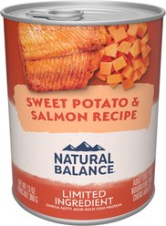 Natural Balance L.I.D. Limited Ingredient Diets Sweet Potato & Fish Formula Grain-Free Canned Dog Food, 13-oz, case of 12 + Natural Balance L.I.T. Limited Ingredient Grain-Free Treats Sweet Potato & Fish Formula Dog Treats, Regular, 14-oz bag slide 2 of 9