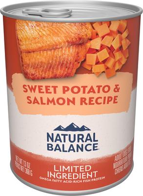 Show full view: Natural Balance L.I.D. Limited Ingredient Diets Sweet Potato & Fish Formula Grain-Free Canned Dog Food, 13-oz, case of 12 + Natural Balance L.I.T. Limited Ingredient Grain-Free Treats Sweet Potato & Fish Formula Dog Treats, Regular, 14-oz bag slide 2 of 10