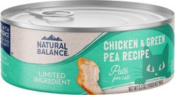 Natural Balance Limited Ingredient Chicken & Green Pea Recipe Wet Cat Food, 5.5-oz can, case of 24