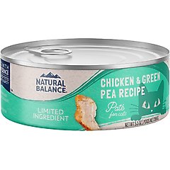 Natural Balance Limited Ingredient Chicken & Green Pea Recipe Wet Cat Food, 5.5-oz can, case of 24