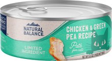 Natural Balance Limited Ingredient Chicken & Green Pea Recipe Wet Cat Food, 5.5-oz can, case of 24