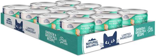 Show full view: Natural Balance Limited Ingredient Chicken & Green Pea Recipe Wet Cat Food, 5.5-oz can, case of 24 slide 4 of 10