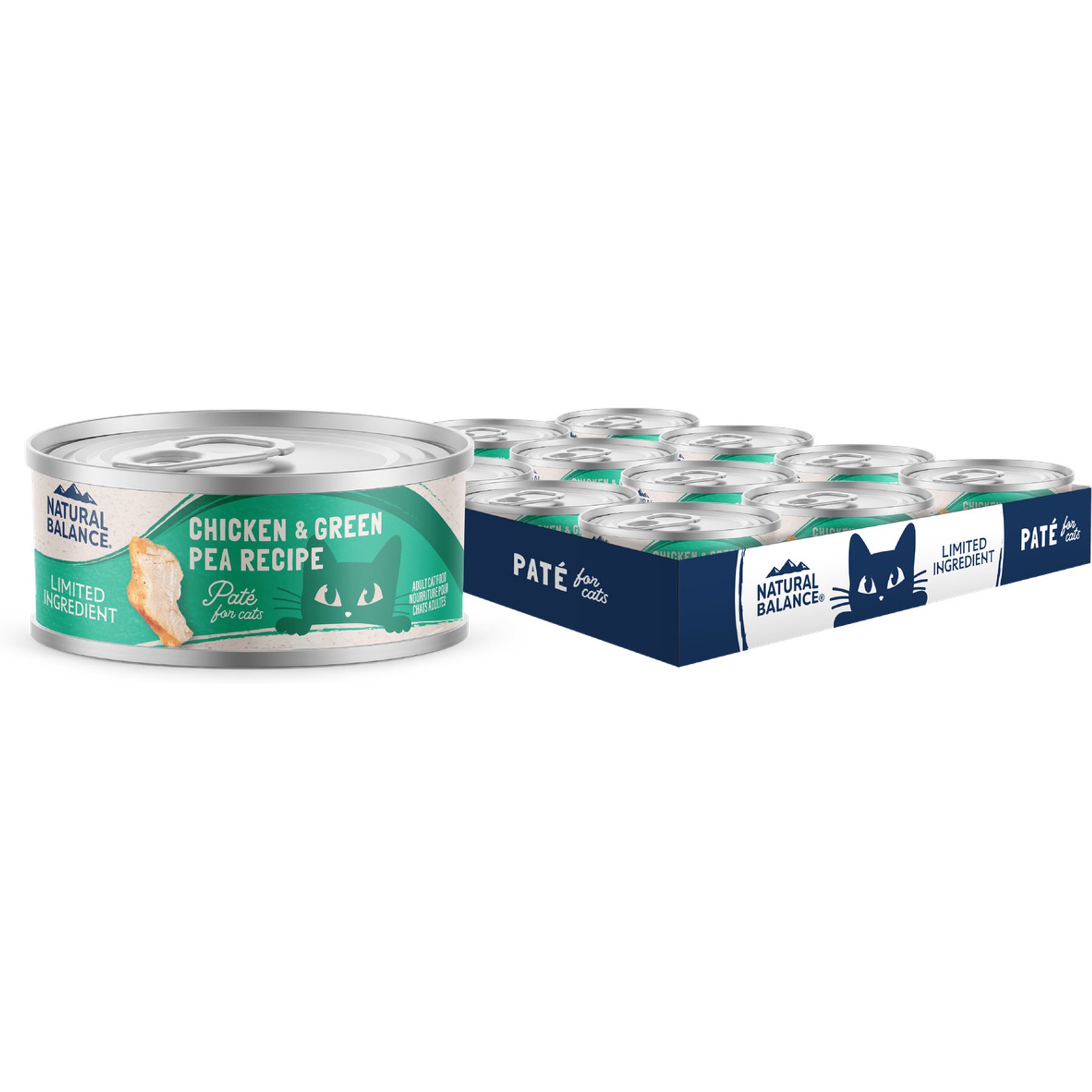 Natural Balance Limited Ingredient Chicken & Green Pea Recipe Wet Cat Food, 5.5-oz can, case of 24