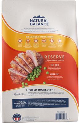 Show full view: Natural Balance Limited Ingredient Grain-Free Duck & Green Pea Recipe Dry Cat Food, 10-lb bag slide 3 of 11